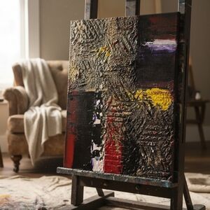 HANDCRAFTED Painting Abstract HANDPAINTED Artwork Textured HANDMADE Wall Decor